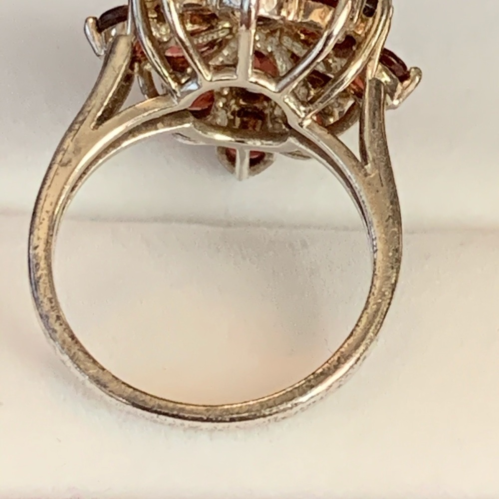 Beautiful genuine garnet ring in sterling silver - Picture 6 of 6